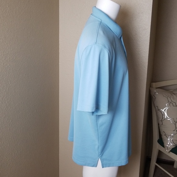 Cubavera Mens Blue Pullover Polo Shirt - Picture 3 of 5